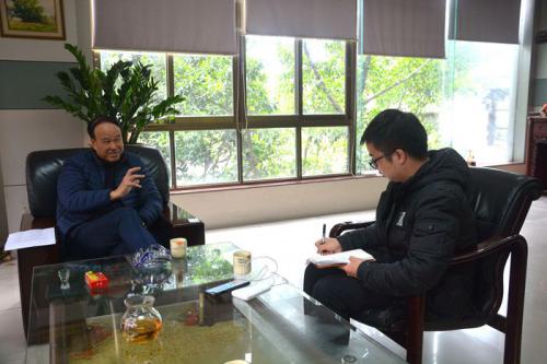 President Chen Zhihao accepted an interview with Cosmetics Daily